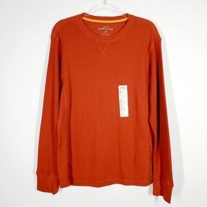 EDDIE BAUER LONG SLEEVE WAFFLE KNIT SHIRT